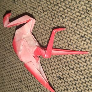 🦩Delicate Origami Flamingo Bird Brooch